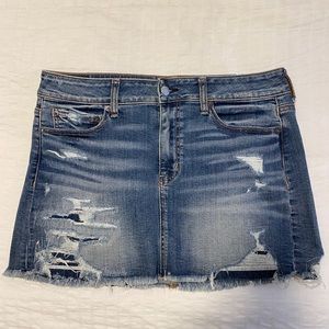 American Eagle Distressed Denim Skirt